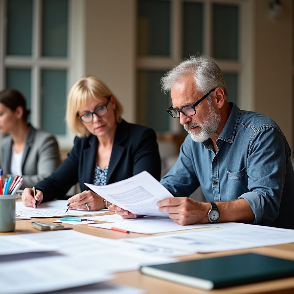 Účastníci workshopu pracujú s pracovnými listami a šablónami